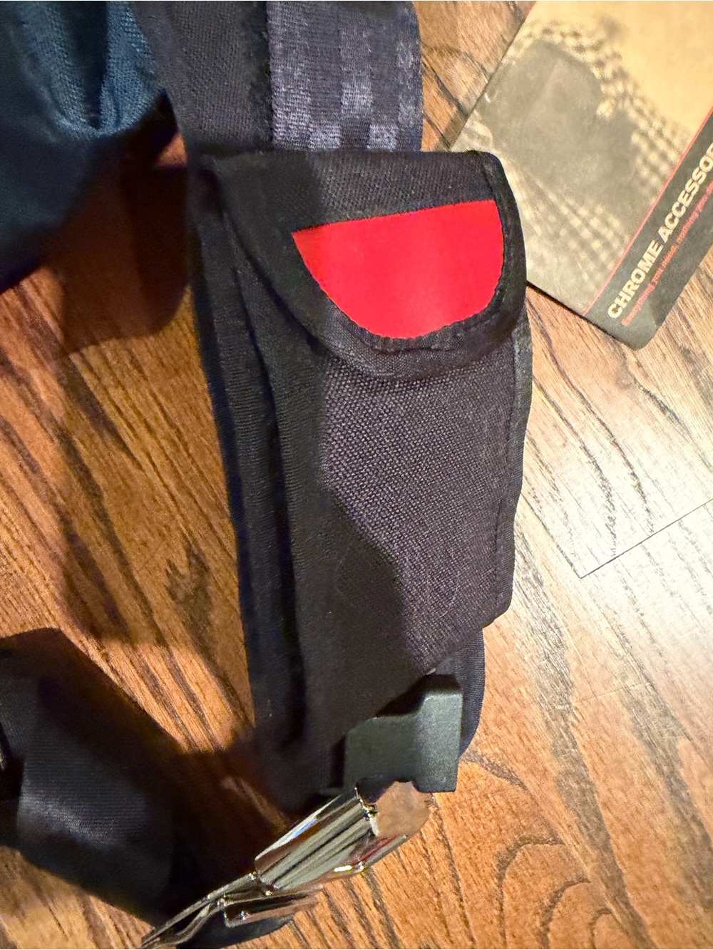 NWT Black Chrome Industries Messenger Bag with red accents! - Picture 3 of 7